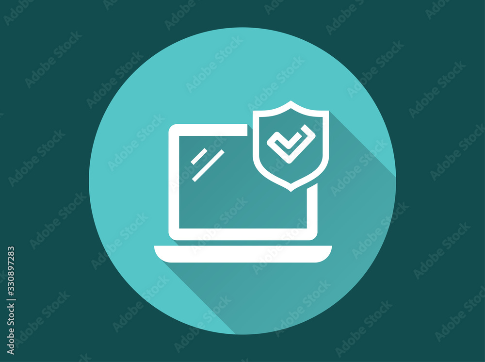 Computer security icon for graphic and web design. Computer security icon for graphic and web design.