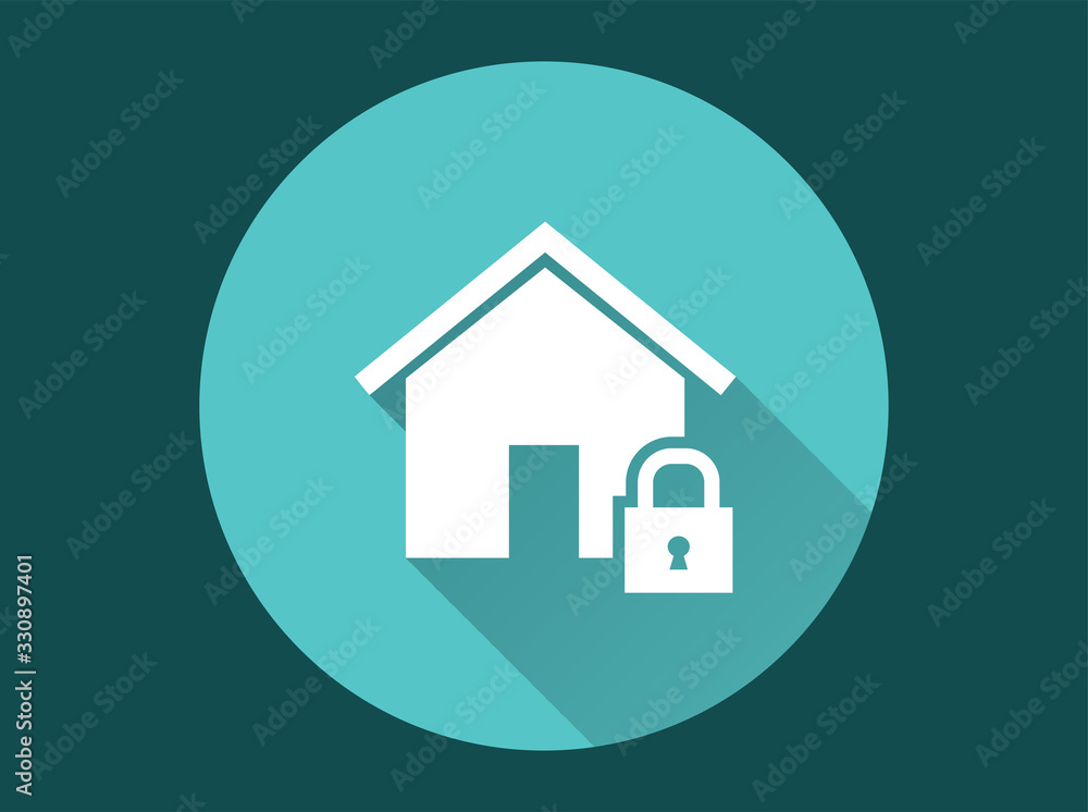 Home security icon for graphic and web design. Home security icon for graphic and web design.