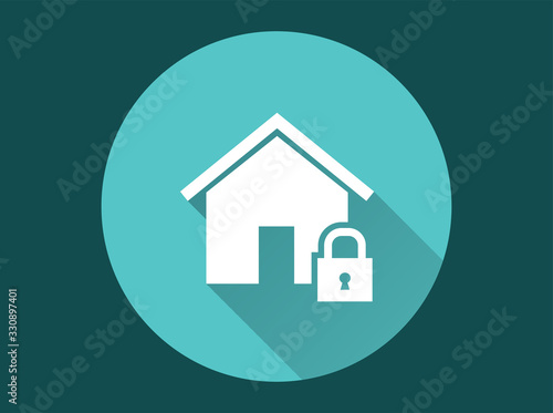 Home security icon for graphic and web design.