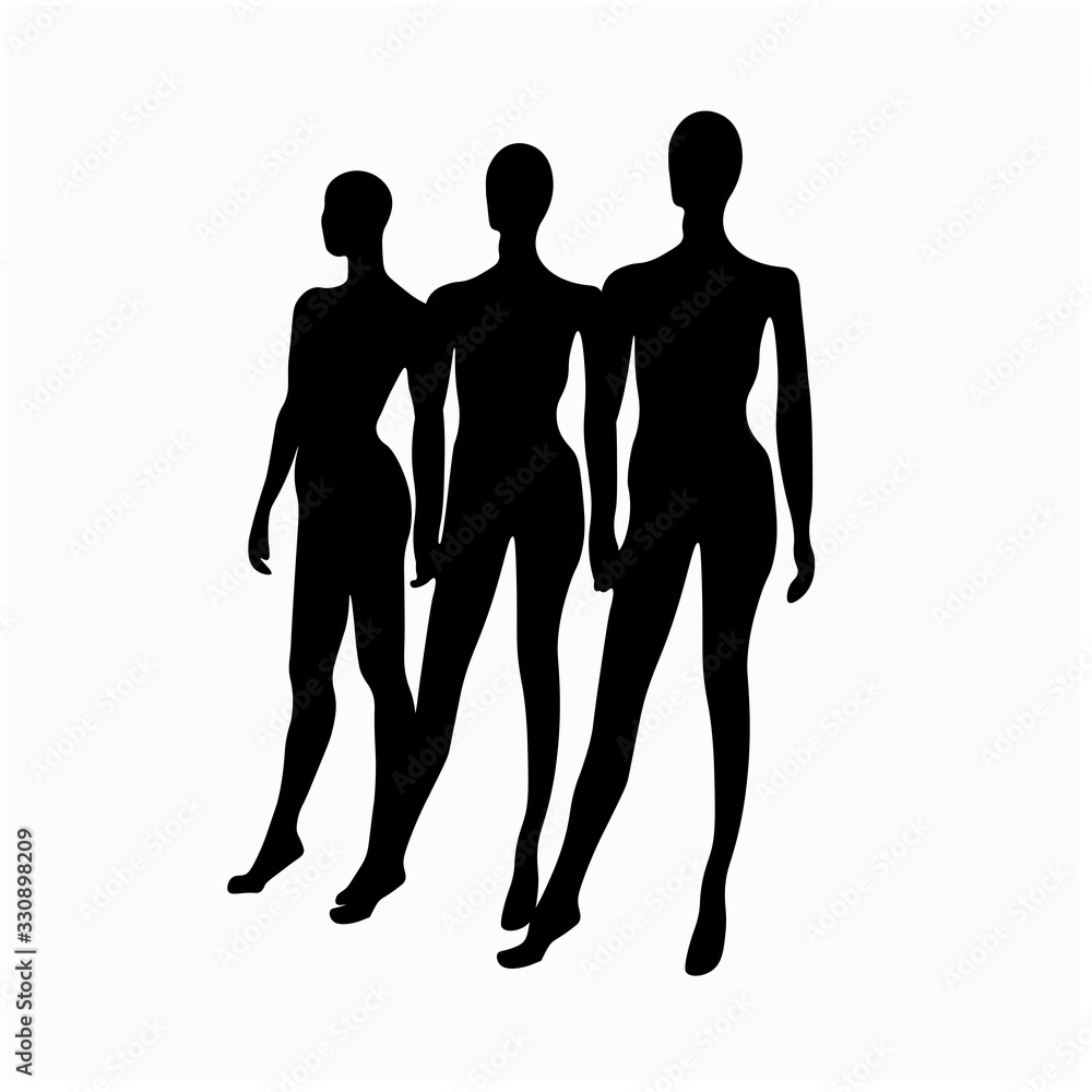 Vector stock illustration of a mannequin for clothing. A human figure for a tailor. Isolated on a white background Vector stock illustration of a mannequin for clothing. A human figure for a tailor. Isolated on a white background