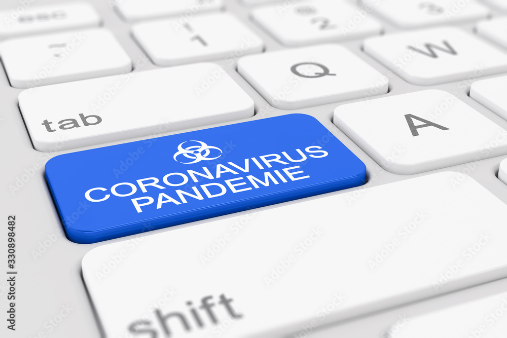 3d Illustation - Tastatur - Coronavirus Pandemie - Covid-19 - SARS-CoV-2 3d Illustation - Tastatur - Coronavirus Pandemie - Covid-19 - SARS-CoV-2