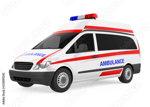 Fototapeta Naklejka Na Ścianę i Meble -  Ambulance Car Isolated