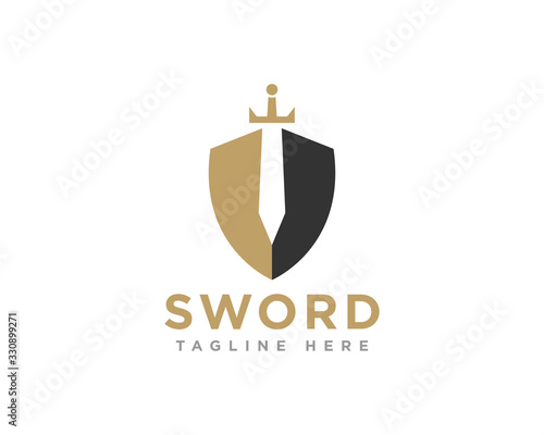 Sword Logo Icon Design Vector