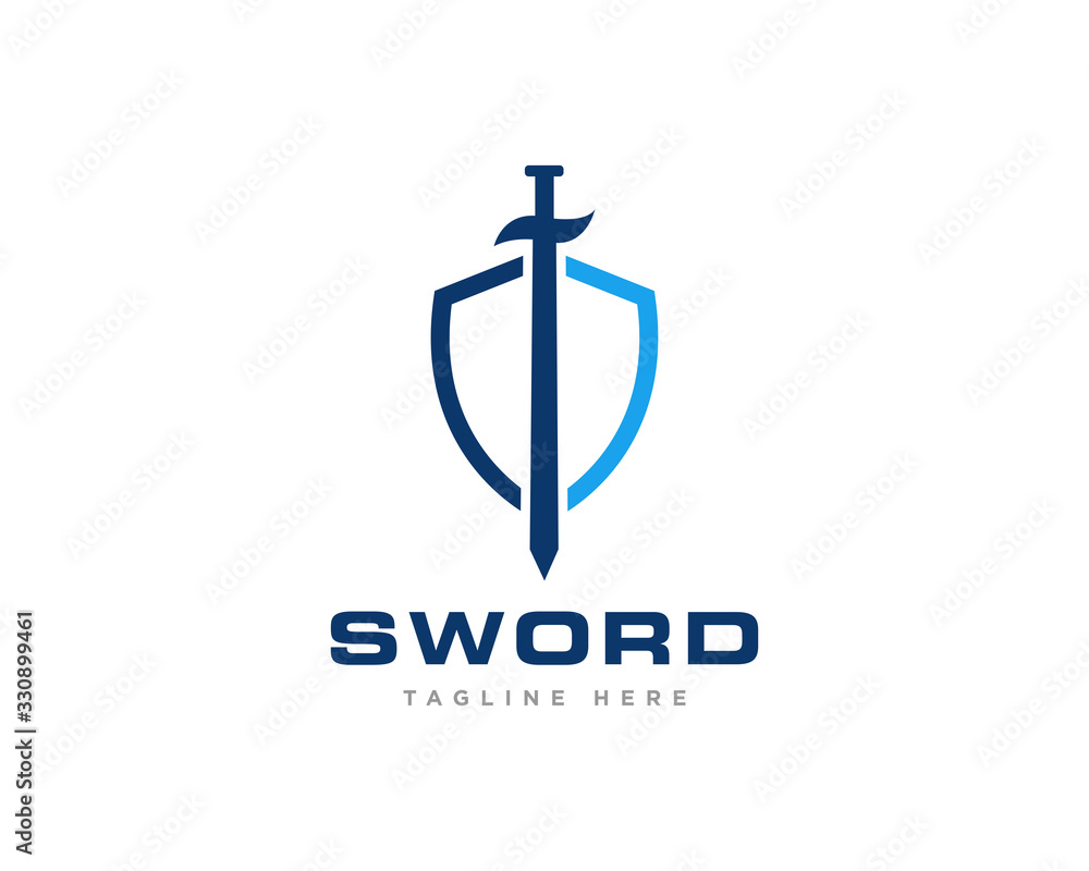 Obraz premium Sword Logo Icon Design Vector