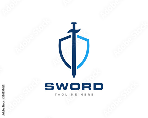 Sword Logo Icon Design Vector