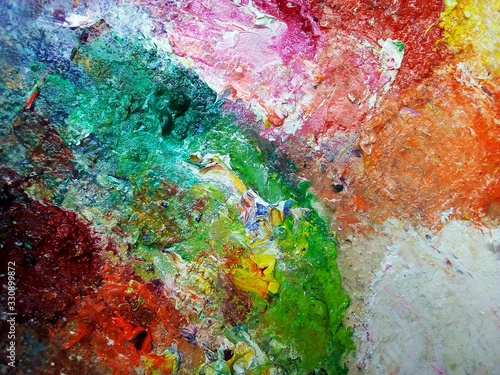 Art  Colorful oil painting palette for painter from Thailand