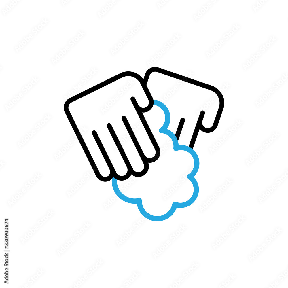 Hands Wash With Soap Icon Vector. Outline Hand Washing With Soap Sign. Isolated Contour Symbol Illustration. Hands Wash With Soap Icon Vector. Outline Hand Washing With Soap Sign. Isolated Contour Symbol Illustration.