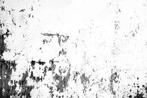 old aged weathered rough dirty concrete crack wall texture. black and white surface with grunge dust noise grain effect abstract for background.