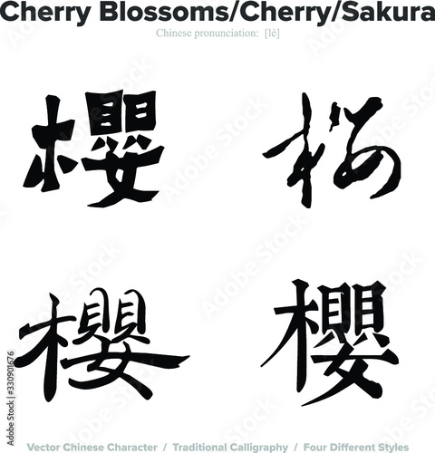  - Chinese Calligraphy with translation, 4 styles