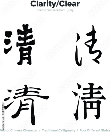  - Chinese Calligraphy with translation  4 styles
