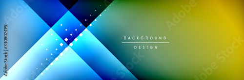 Abstract background - squares and lines composition created with lights and shadows. Technology or business digital template