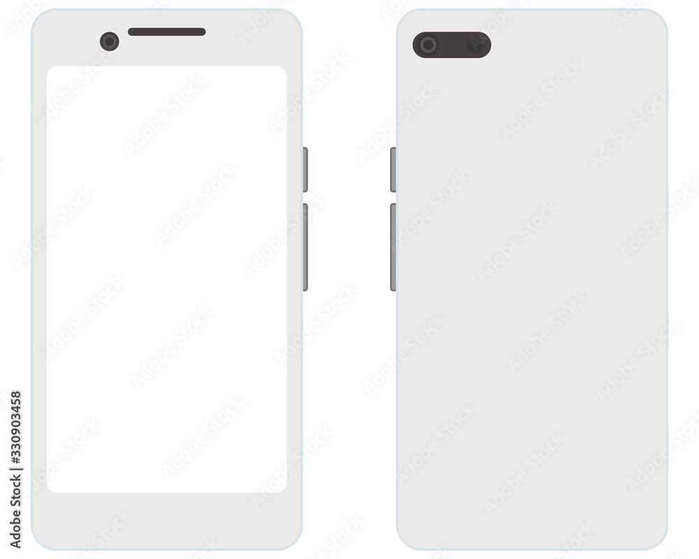 スマホ スマートフォン モックアップ白系 Stock Vector Adobe Stock スマホ スマートフォン モックアップ白系 Stock Vector Adobe Stock