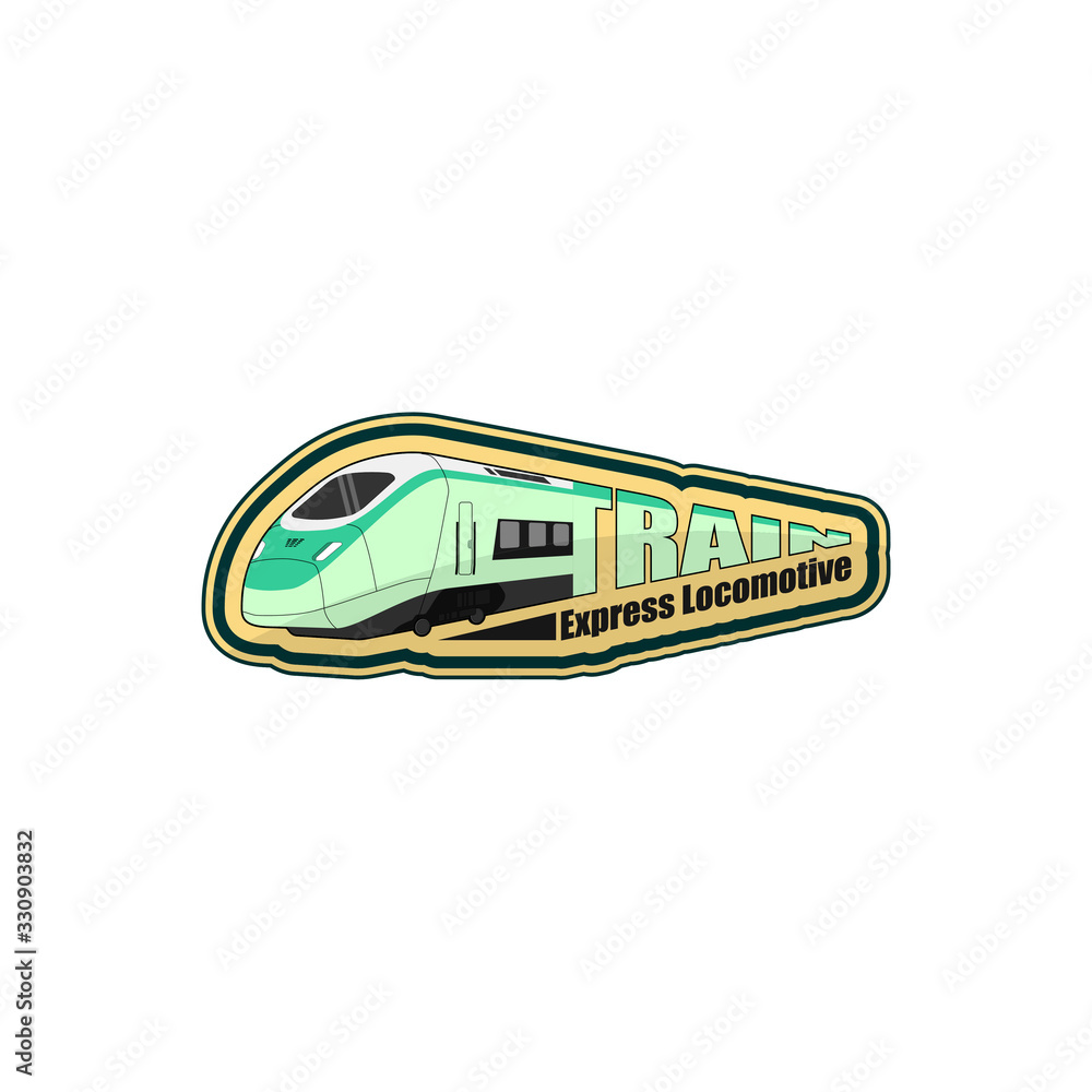 High Speed Commuter Train simple logo