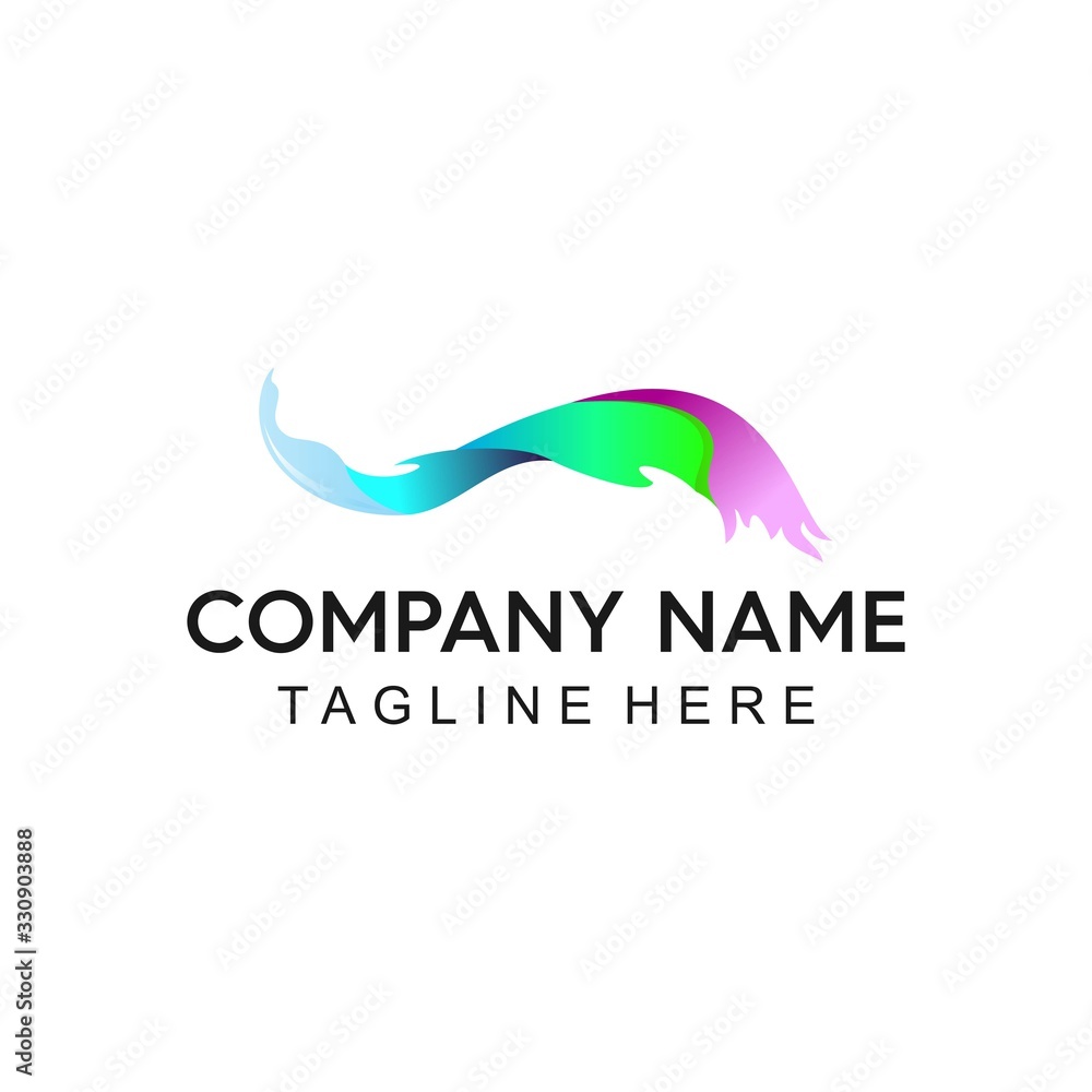 Colorful water with gradient and modern logo Colorful water with gradient and modern logo