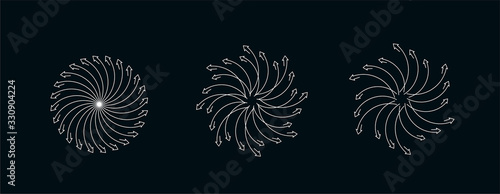 Fototapeta Naklejka Na Ścianę i Meble -  Vector snowflake icon with space of text design.