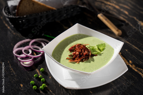 vegetable broccoli soup, green soup, oriental cuisine © Maxim