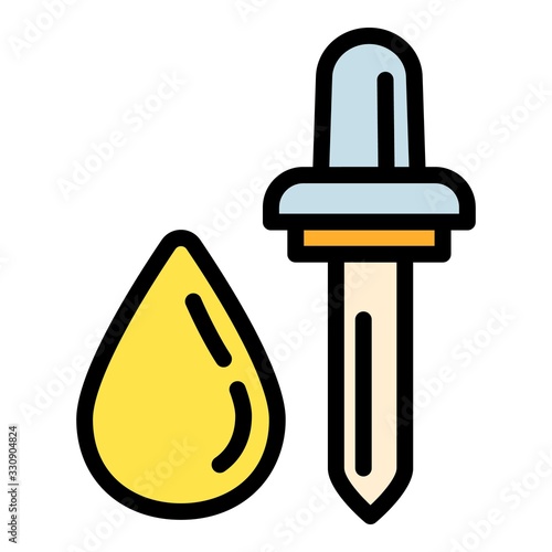 Liquid vape pipette icon. Outline liquid vape pipette vector icon for web design isolated on white background