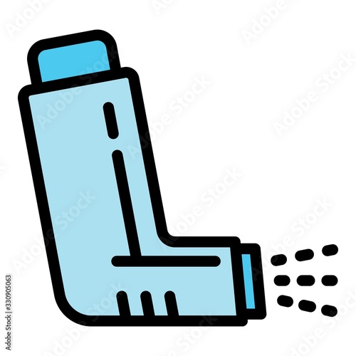 Inhaler spray icon. Outline inhaler spray vector icon for web design isolated on white background