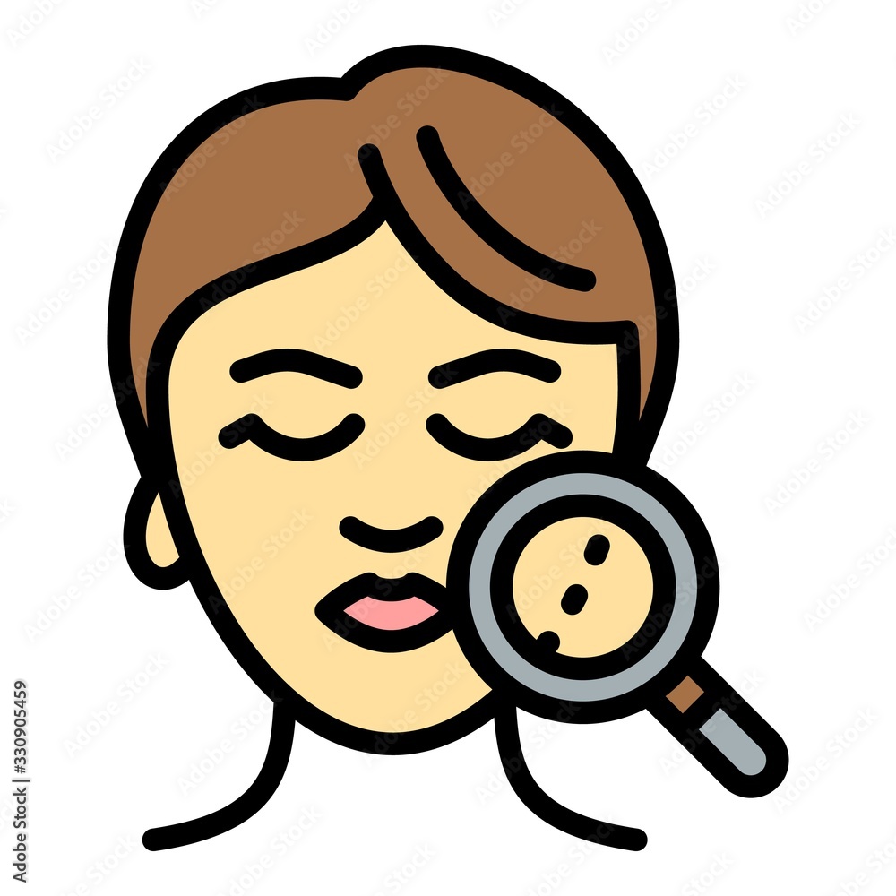 Lifting facial magnifier icon. Outline lifting facial magnifier vector icon for web design isolated on white background Lifting facial magnifier icon. Outline lifting facial magnifier vector icon for web design isolated on white background