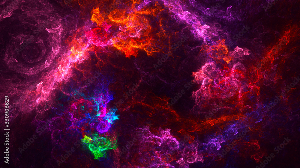3D rendering abstract red fractal light background 3D rendering abstract red fractal light background