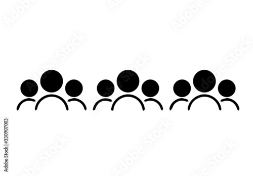 Group of people together vector illustration. Social gathering concept.