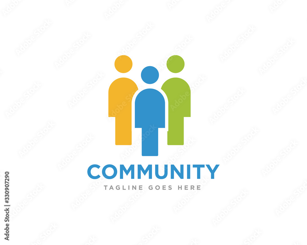 Community Logo Icon Design Vector