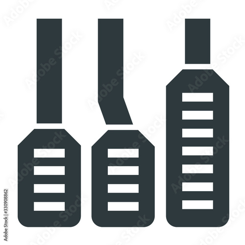 Pedal black icon on white background