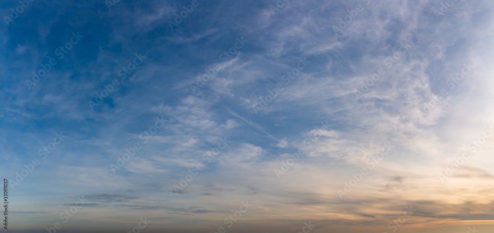 Fantastic soft clouds at sunrise, natural composition