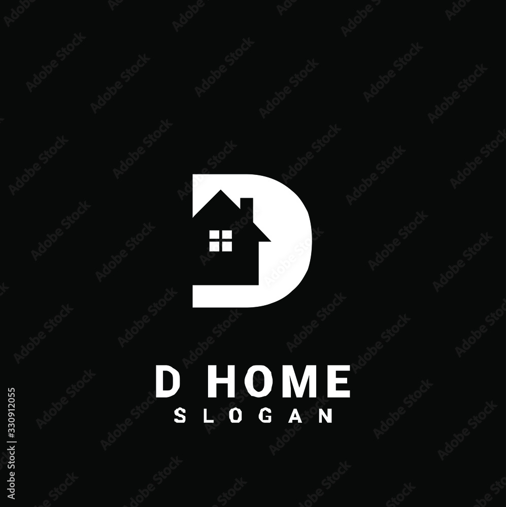 D HOUSE initial black logo icon design D HOUSE initial black logo icon design