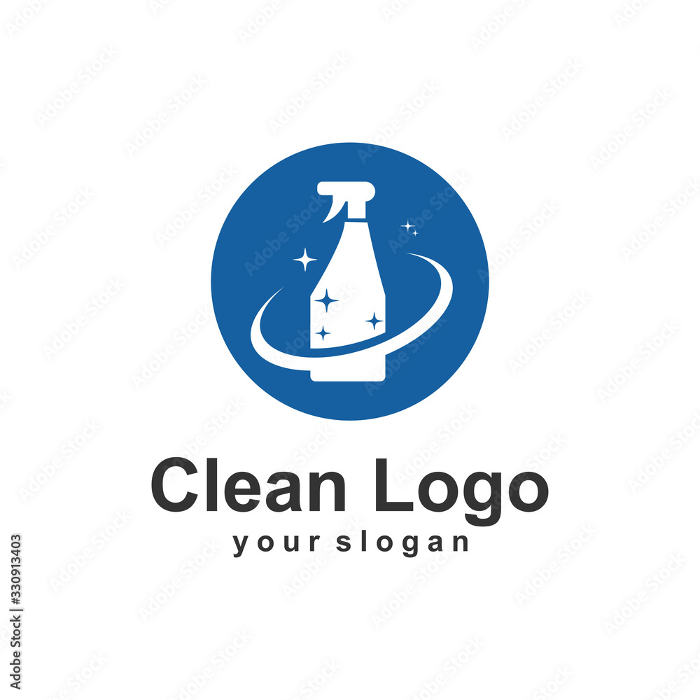 Clean Logo template vector illustration design Clean Logo template vector illustration design