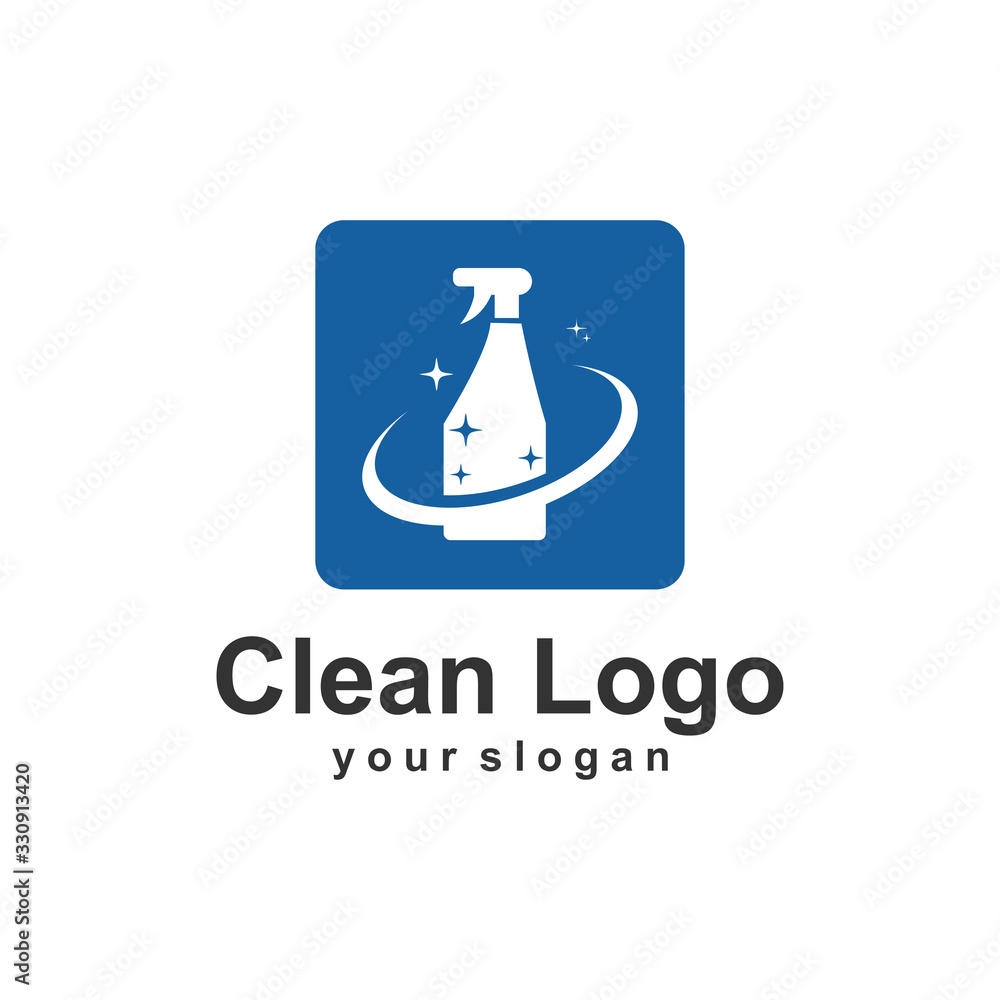 Clean Logo template vector illustration design Clean Logo template vector illustration design