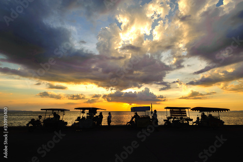 Obraz na plátně Sunset  Jomtien Beach, Pattaya Chon Buri in thailand