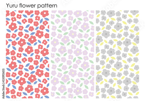  Floral Seamless Pattern. Vector design　北欧 花柄