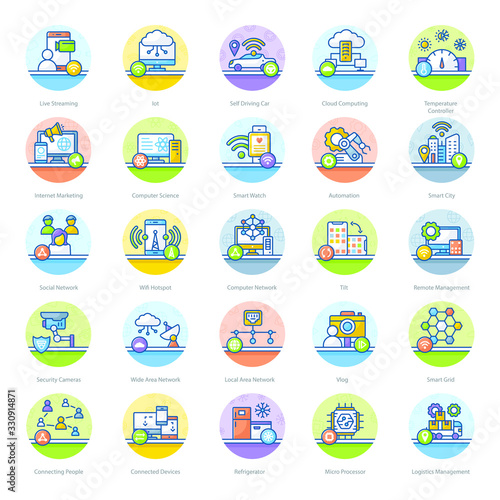Internet of Things Flat Icons Pack 