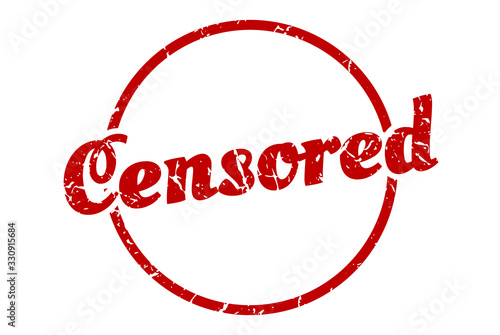 censored sign. censored round vintage grunge stamp. censored