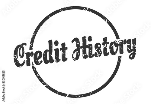 credit history sign. credit history round vintage grunge stamp. credit history