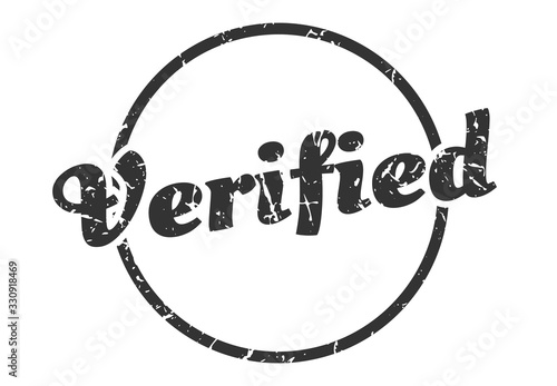 verified sign. verified round vintage grunge stamp. verified