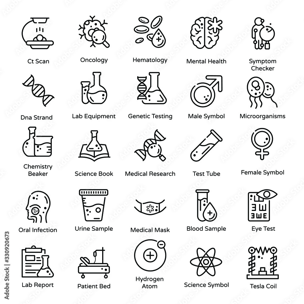 Medical and Healthcare Line Icons Pack 