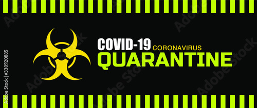 coronavirus quarantine sign vector icon