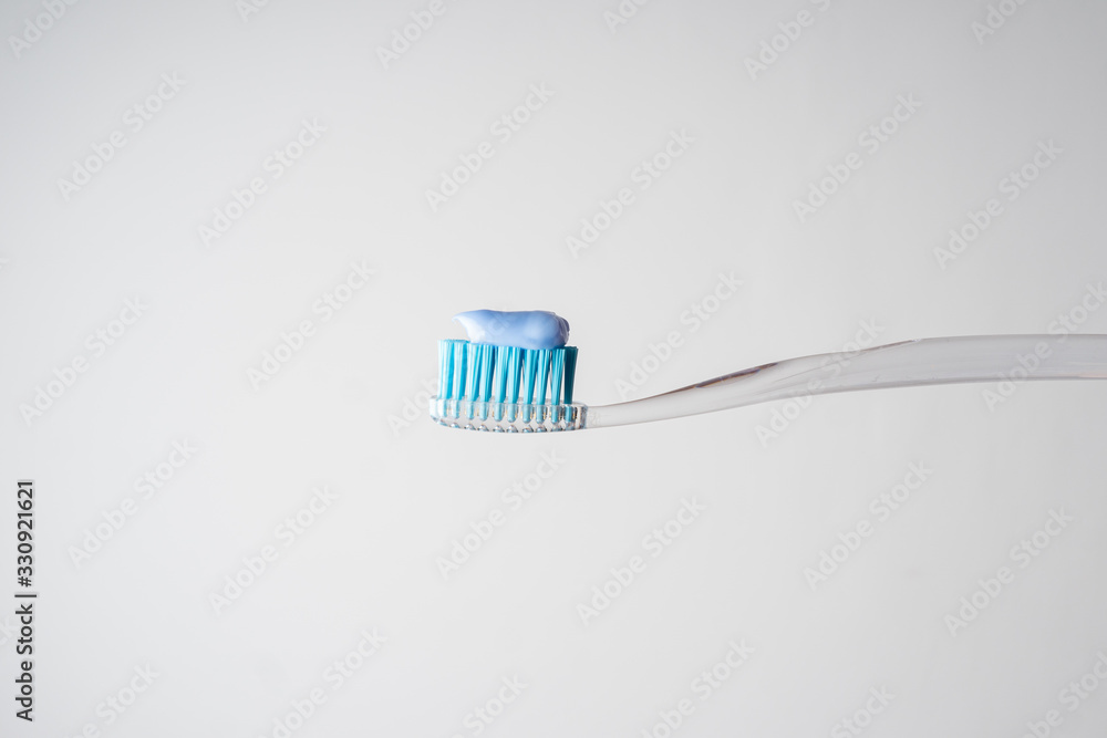 Toothpaste on a toothbrush. Toothbrush. Oral hygiene. Toothpaste on a toothbrush. Toothbrush. Oral hygiene.