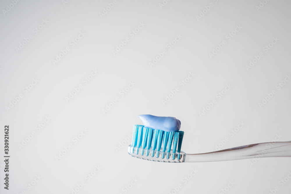 Toothpaste on a toothbrush. Toothbrush. Oral hygiene. Toothpaste on a toothbrush. Toothbrush. Oral hygiene.