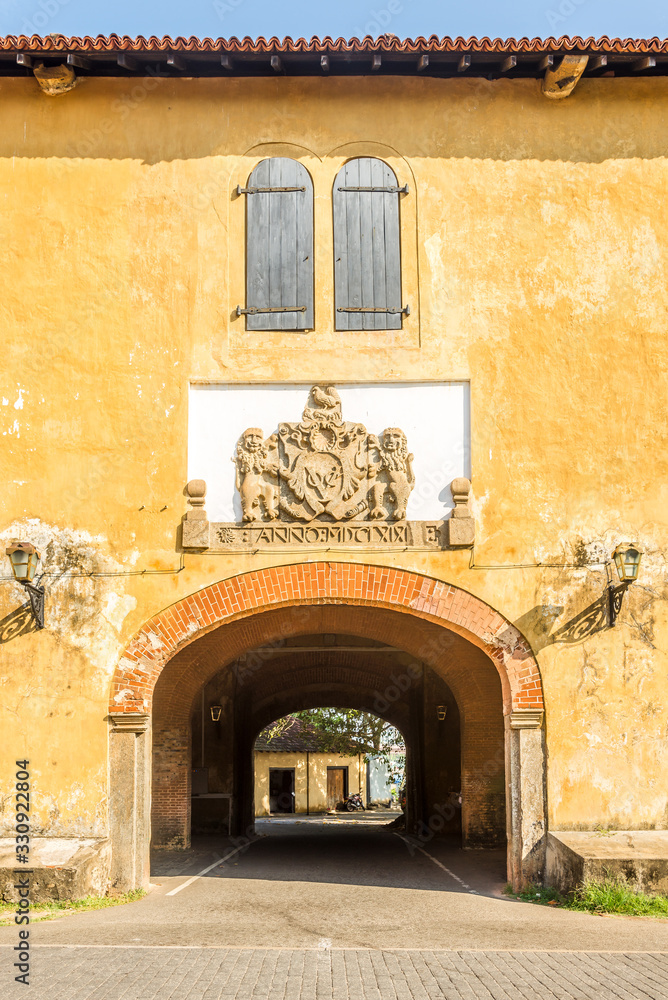 Fototapeta premium View at the Old Gate to Fort of Galle in Sri Lanka