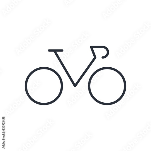 Bike. Simple vector linear icon isolated on white background.