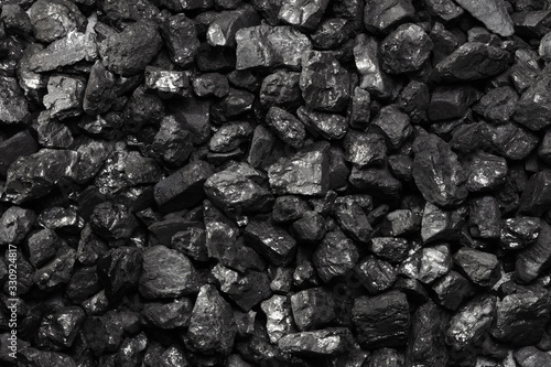 Natural black background of coal.