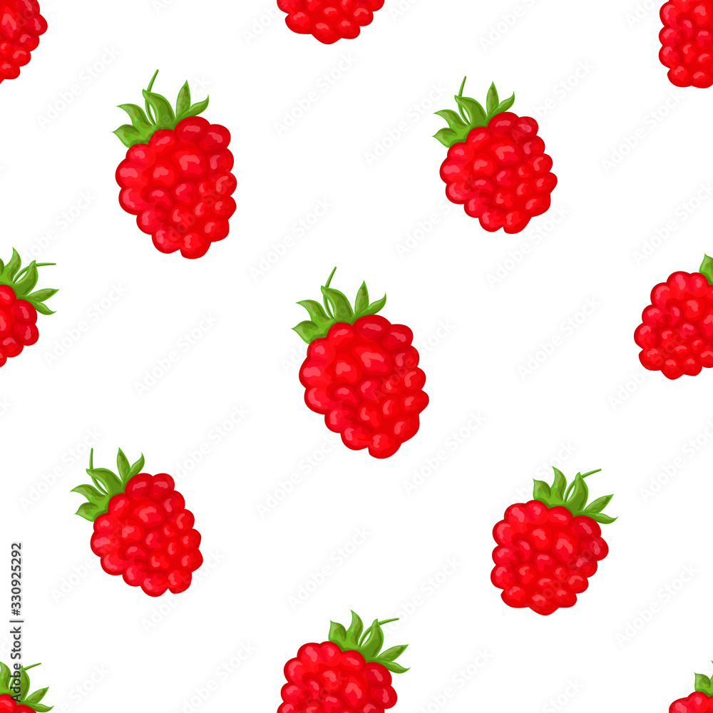 Seamless pattern with the image of berries drawn in watercolor style. Raspberries. Isolated vector illustration. Seamless pattern with the image of berries drawn in watercolor style. Raspberries. Isolated vector illustration.