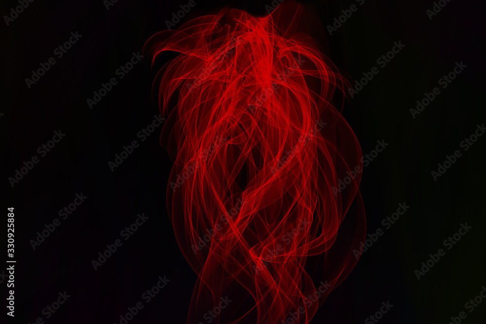 Obraz premium abstract colored dust explosion on a black background.abstract powder splatted background. 