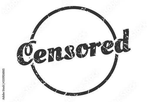censored sign. censored round vintage grunge stamp. censored