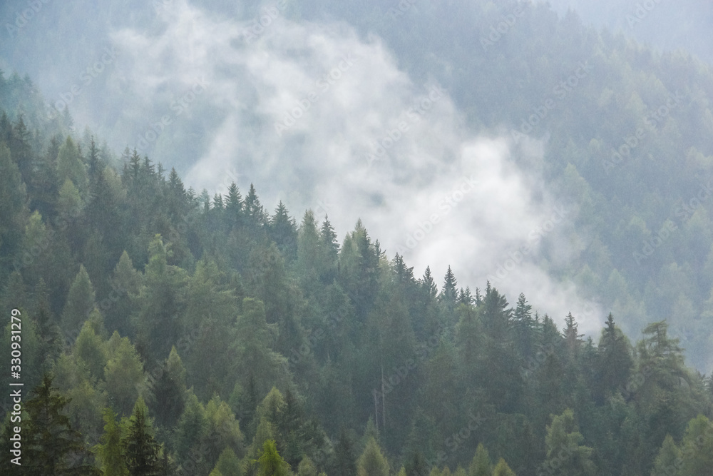 Cloudy day in italian mountains. Mountain landscape in South Tyrol province. Cloudy day in italian mountains. Mountain landscape in South Tyrol province.