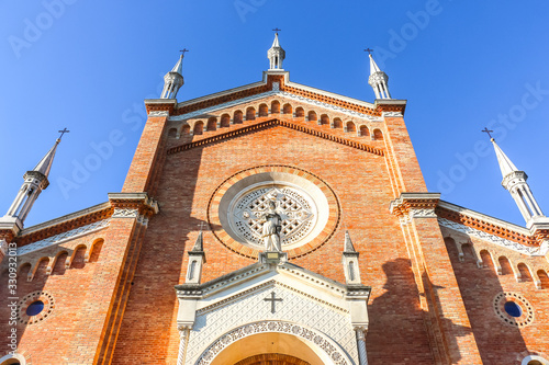Arcade, Italy. Arcitecture of catholic church (Parrocchia di San Lorenzo) in Arcade.