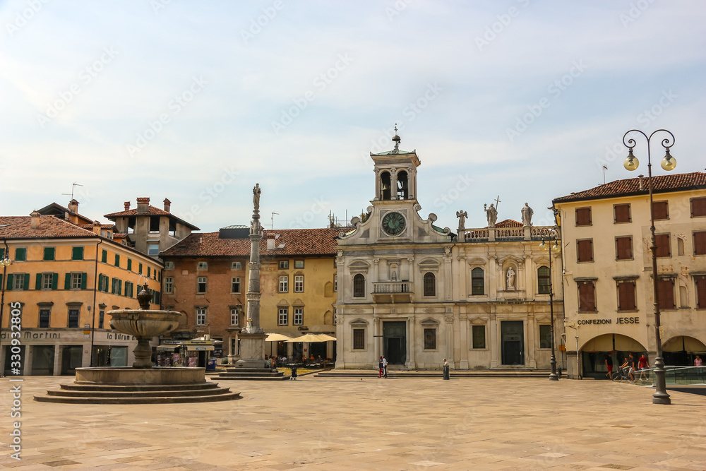 Udine, Italy. Main square of Udine (Piazza Giacomo Matteotti).